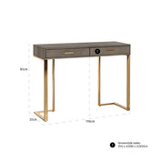 Consola Marie-Lou 2 cajones (Oro)