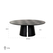 Mesa de centro Blax 110Ø (Negro)