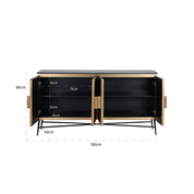 Sideboard Ironville 4-doors (Gold)