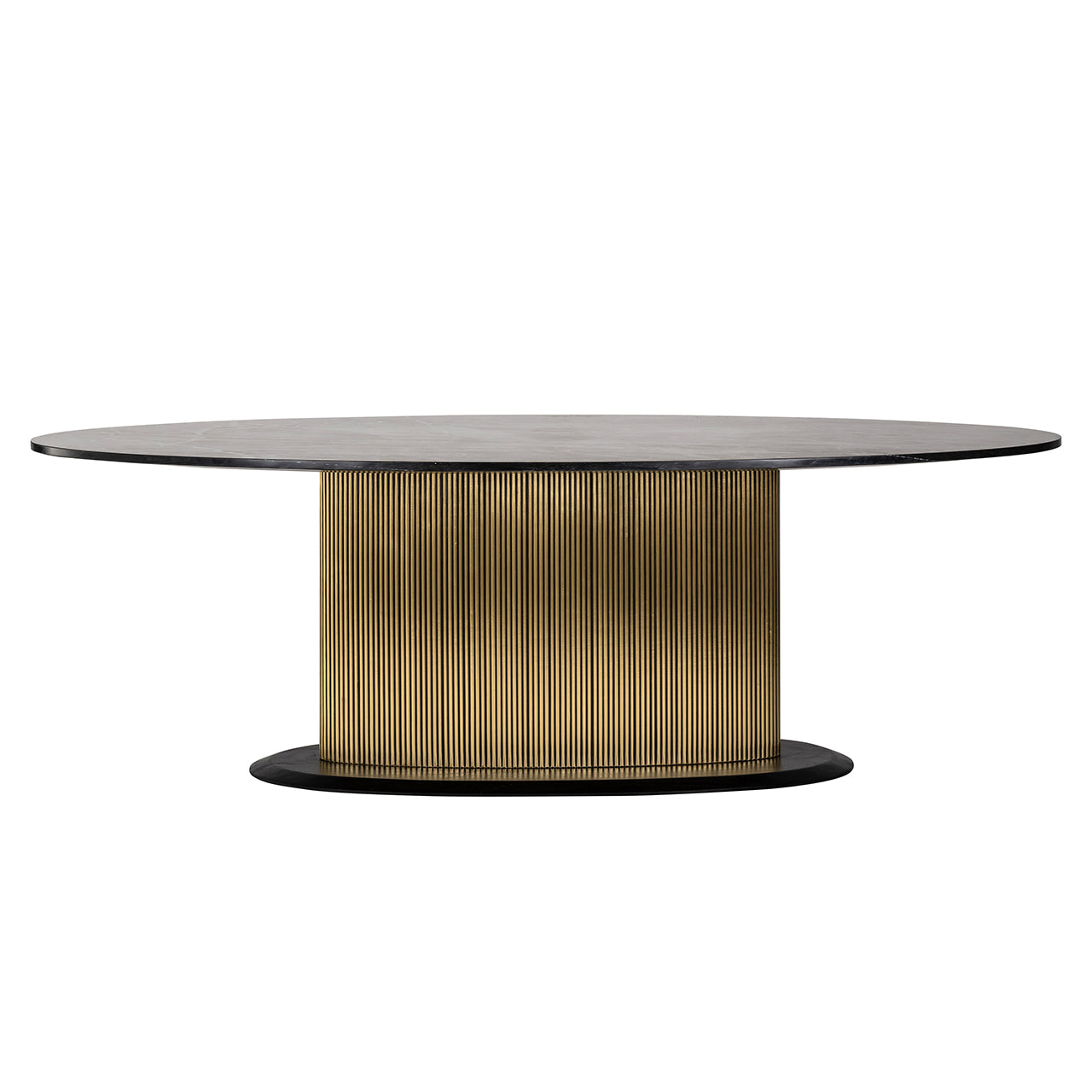 Dining table Ironville oval 235 (Black/gold)