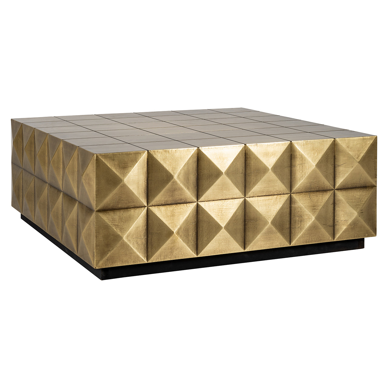 Mesa de centro Collada incl. vidrio (oro cepillado)