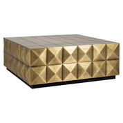 Mesa de centro Collada incl. vidrio (oro cepillado)