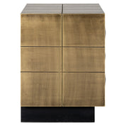 Nightstand Collada 3-drawers (Brushed Gold)