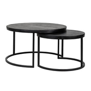 Mesa de centro Catana juego de 2 (negro)