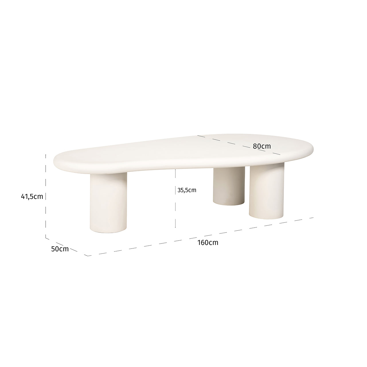 Mesa de centro Bloomstone 160x80 (Blanco)