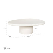 Mesa de centro Bloomstone 110x90 (Blanco)