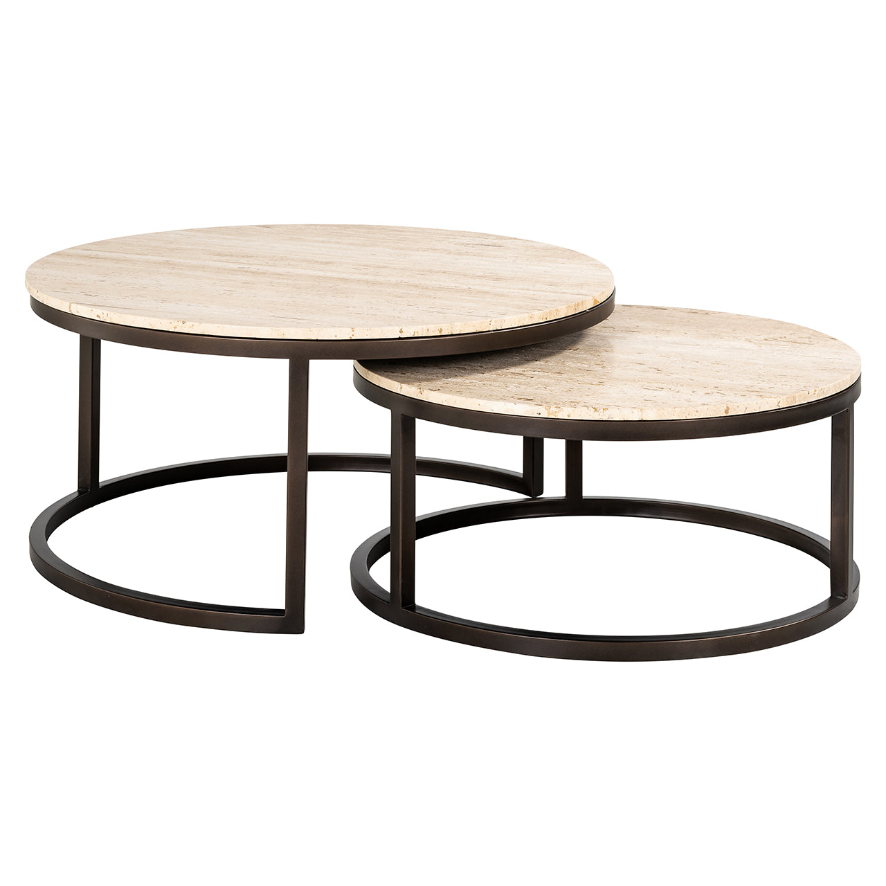 Mesa de centro Avalon juego de 2 (Bronce)