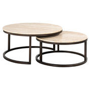 Mesa de centro Avalon juego de 2 (Bronce)