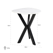 End table Trocadero white (Black/white)
