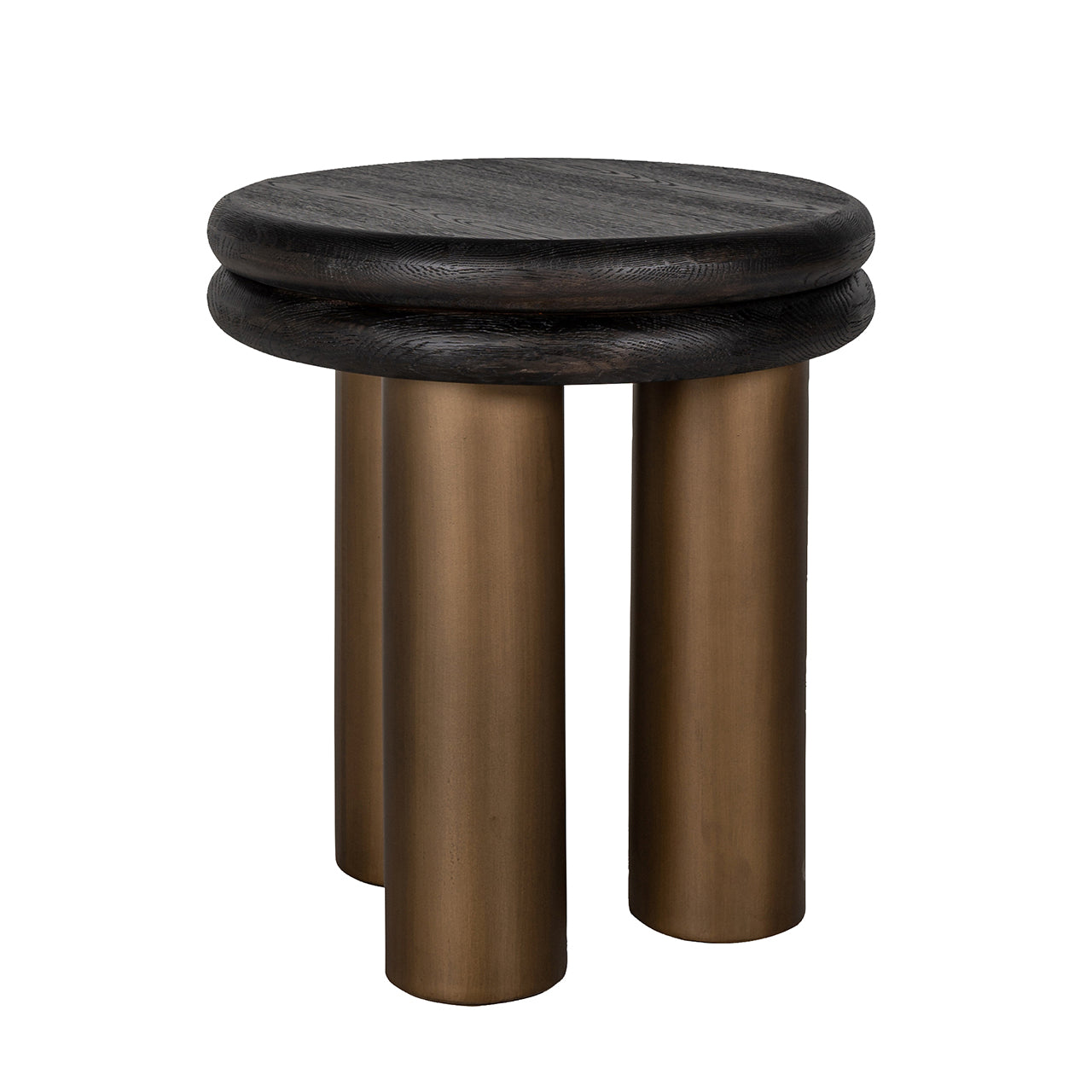Mesa auxiliar Macaron (negro rústico)
