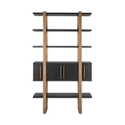 Display cabinet Cambon 4-doors 4-shelves (Dark coffee)