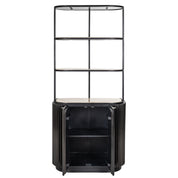 Cabinet Hampton 2-doors 2-shelves (Dark brown)