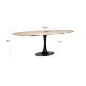 Dining table Hampton oval 230 (Black)