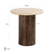Mesa auxiliar Douglas 50Ø (Marrón)