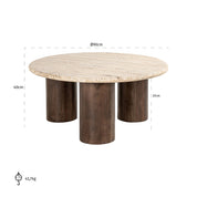 Mesa de centro Douglas 90Ø (Marrón)