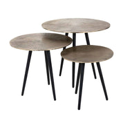 Mesa de centro Vittorio juego de 3 (oro champán)