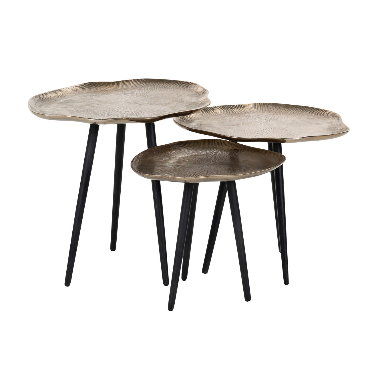 Mesa de centro Volenta juego de 3 (oro champán)