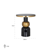Mesa auxiliar Mose 51Ø (Negro)