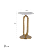 Mesa auxiliar Celine (oro cepillado)