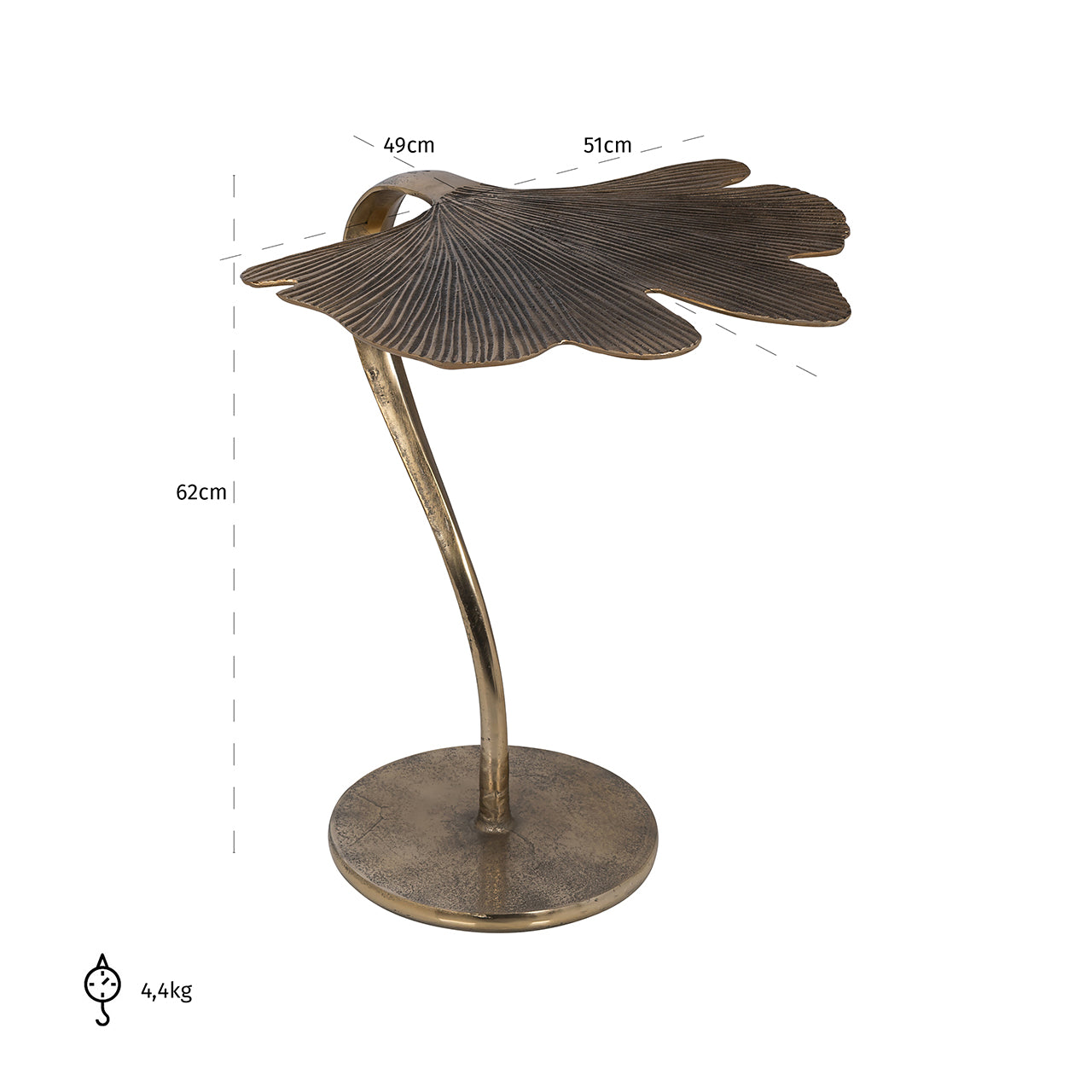 Mesa auxiliar June (oro cepillado)