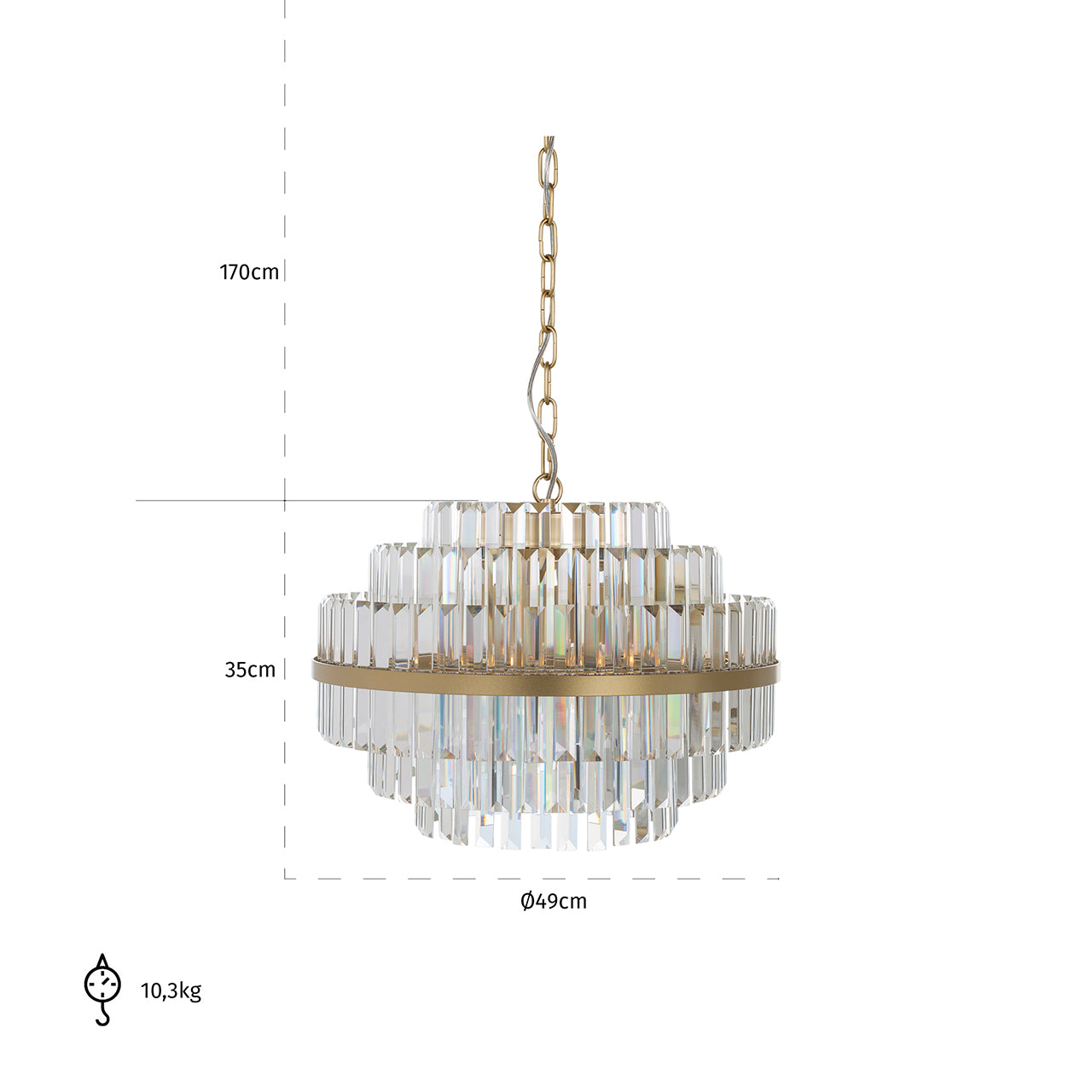Chandelier Desire (Brushed Gold)