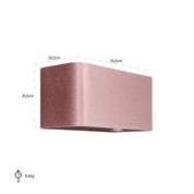 Lampshade Old rose rectangle (Italian-4008 Old Rose)