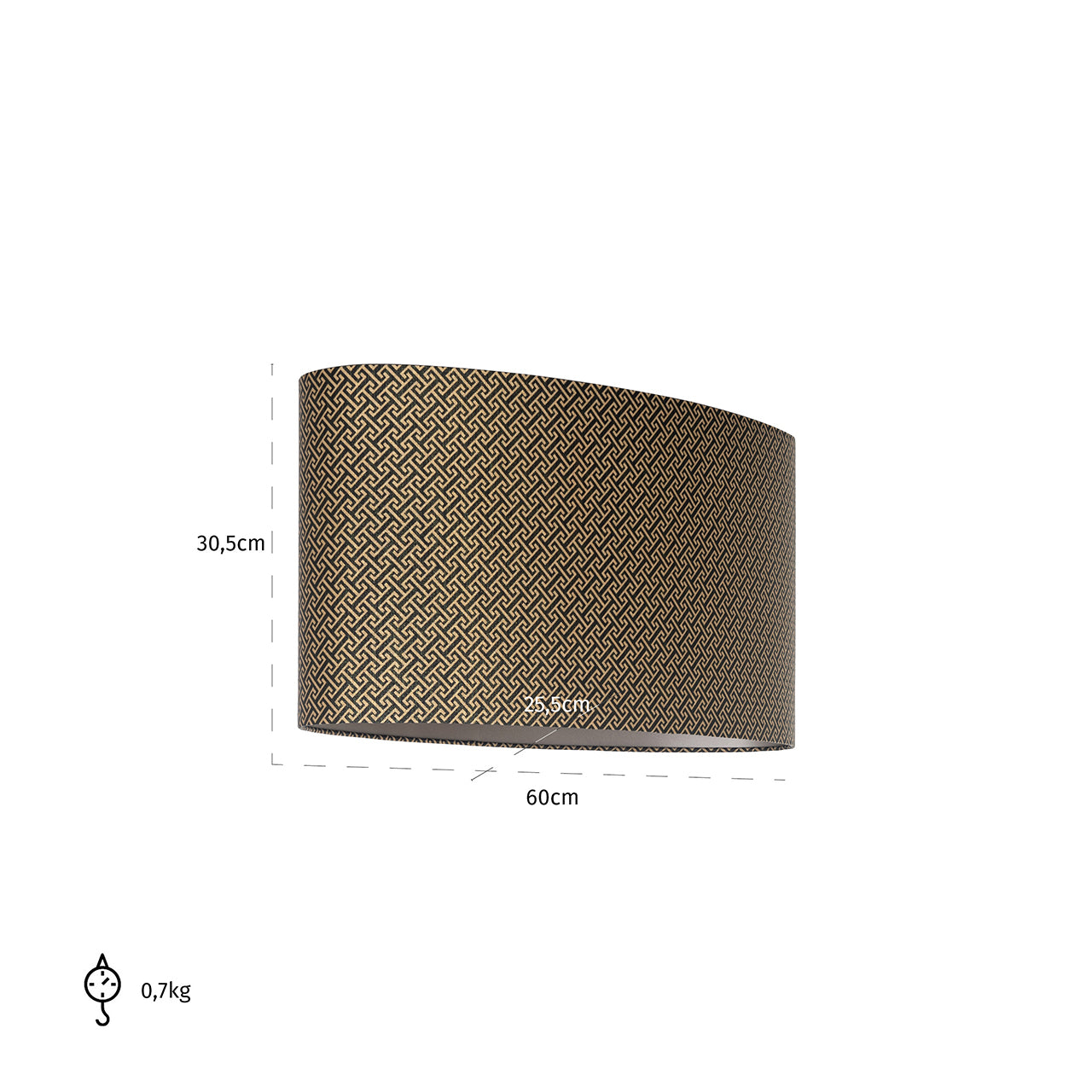 Lampshade Geo ovale (Donna-21056-Geo Classic Big 9999 Black)