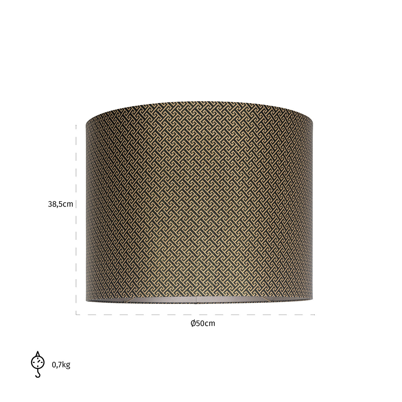 Lampshade Geo cilinder 50Ø (Donna-21056-Geo Classic Big 9999 Black)