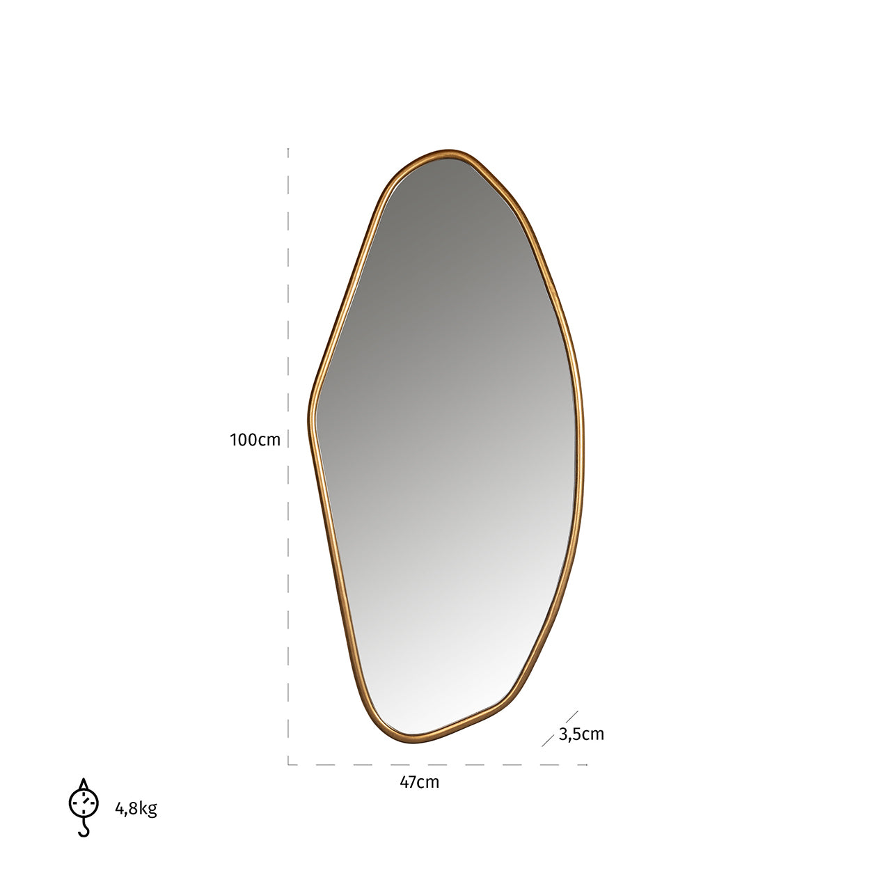 Espejo Eldon (Oro)
