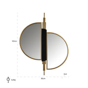 Espejo Adelyn (oro cepillado)