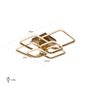 Lámpara de techo Cailey (oro cepillado)