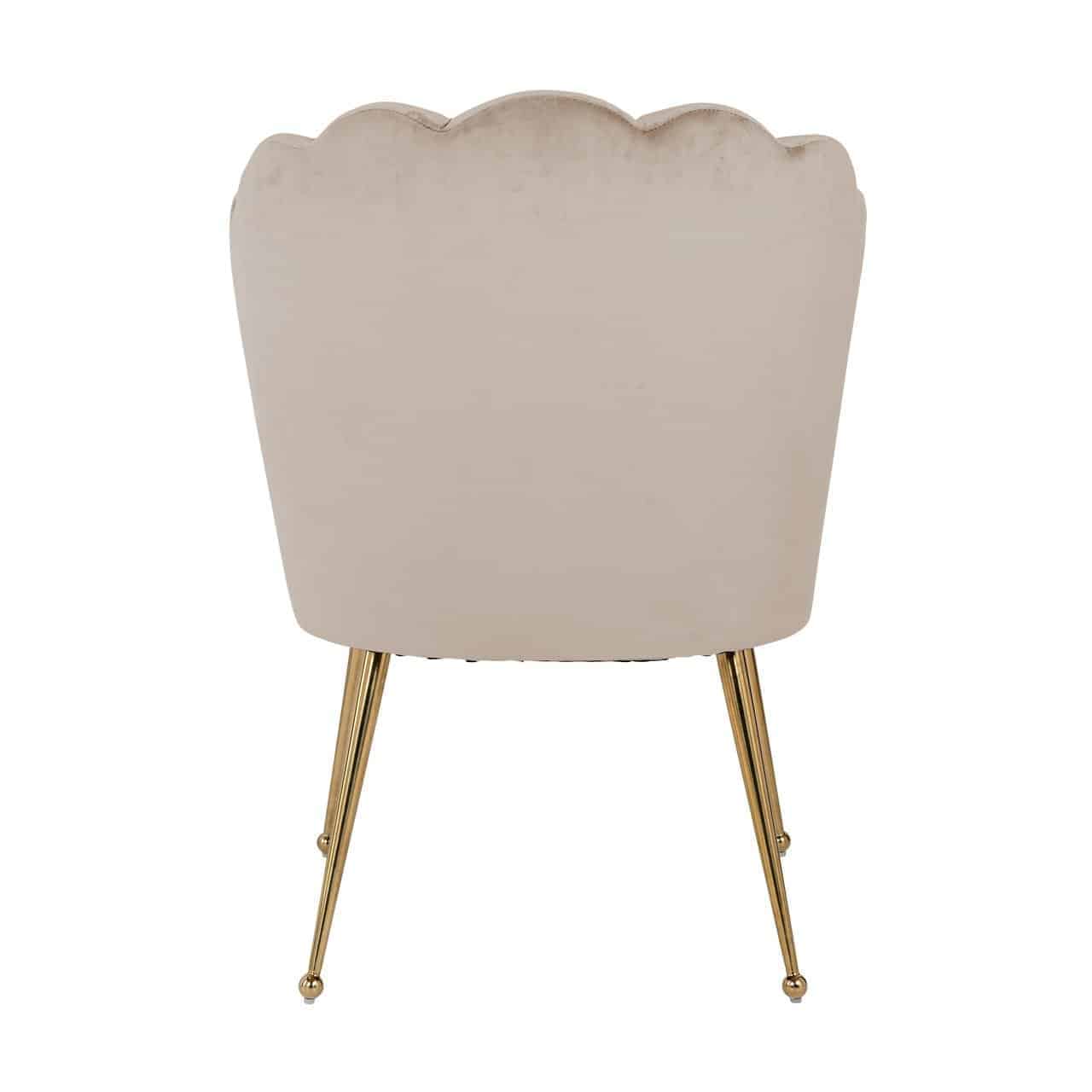 Chair Pippa khaki velvet/ gold (Quartz Khaki 903)