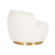 Draaifauteuil Teddy white furry (Himalaya 900 white furry)