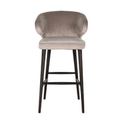 Bar stool Indigo khaki velvet (Quartz Khaki 903)