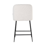 Counter stool Pullitzer white bouclé / black (Copenhagen 900 Bouclé White)