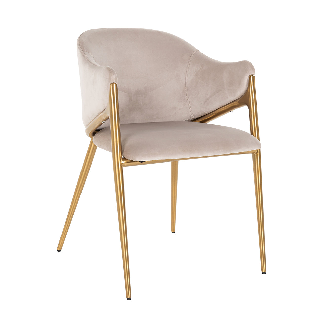 Silla Gwen terciopelo caqui ignífugo (FR-Quartz 903 Khaki)
