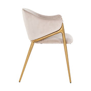 Silla Gwen terciopelo caqui ignífugo (FR-Quartz 903 Khaki)