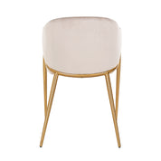 Silla Gwen terciopelo caqui ignífugo (FR-Quartz 903 Khaki)