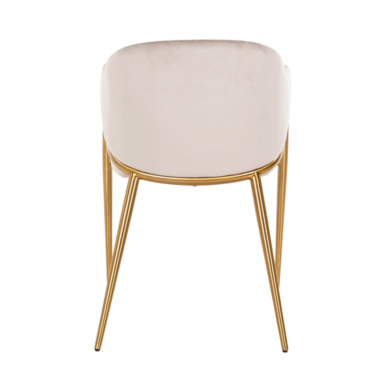 Silla Gwen terciopelo caqui ignífugo (FR-Quartz 903 Khaki)