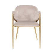 Silla Gwen terciopelo caqui ignífugo (FR-Quartz 903 Khaki)