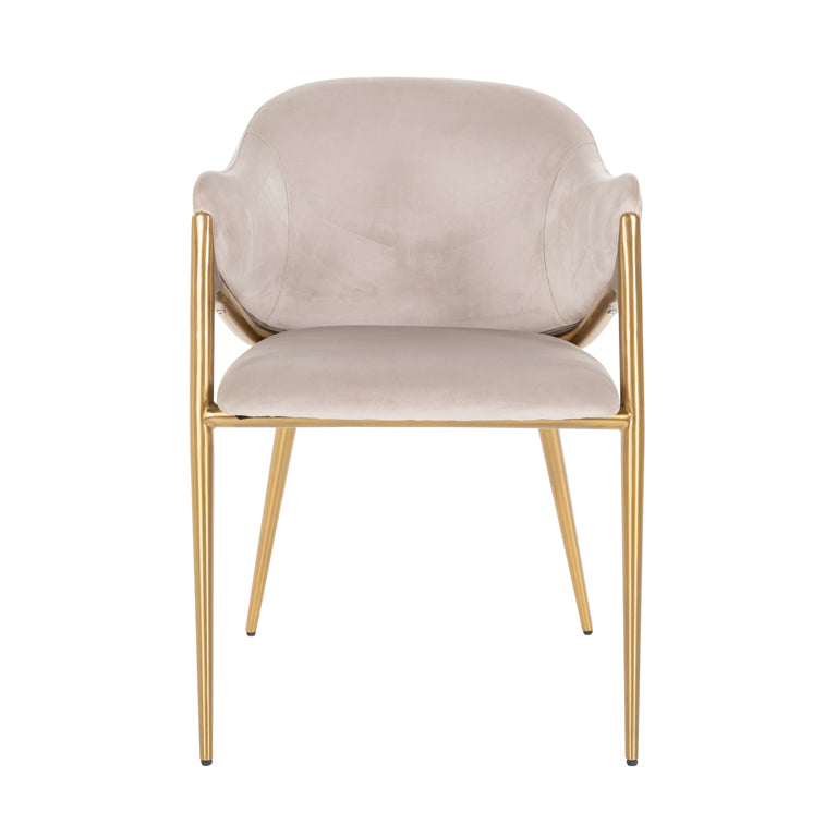 Silla Gwen terciopelo caqui ignífugo (FR-Quartz 903 Khaki)