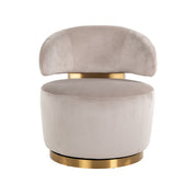 Swivel chair Maxime khaki velvet (Quartz Khaki 903)