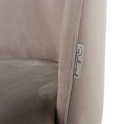 Silla Alicia terciopelo caqui ignífugo (FR-Quartz 903 Khaki)