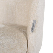 Silla Alicia chenilla blanca ignífuga (FR-Bergen 900 chenilla blanca)