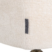 Swivel chair Aline white chenille velvet fire retardant (FR-Bergen 900 white chenille)