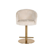 Bar/counter stool Zabi swivel white chenille (Bergen 900 white chenille)
