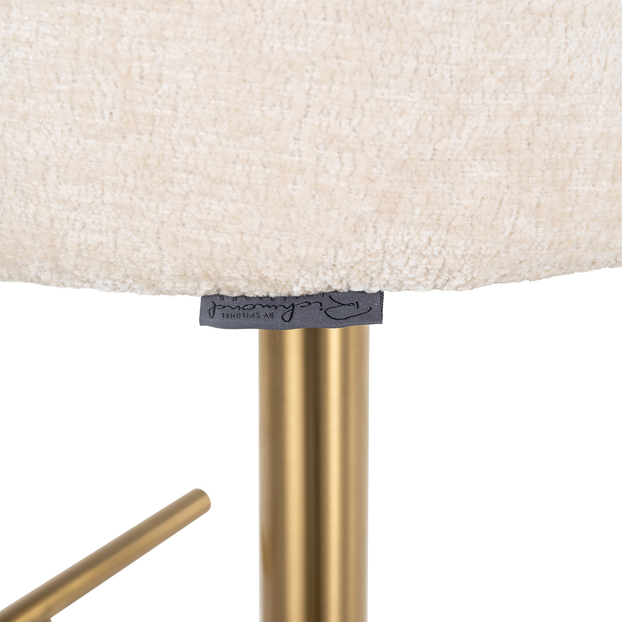 Bar/counter stool Zabi swivel white chenille (Bergen 900 white chenille)