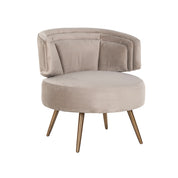 Sillón de terciopelo color caqui avellana ignífugo (FR-Quartz 903 Caqui)