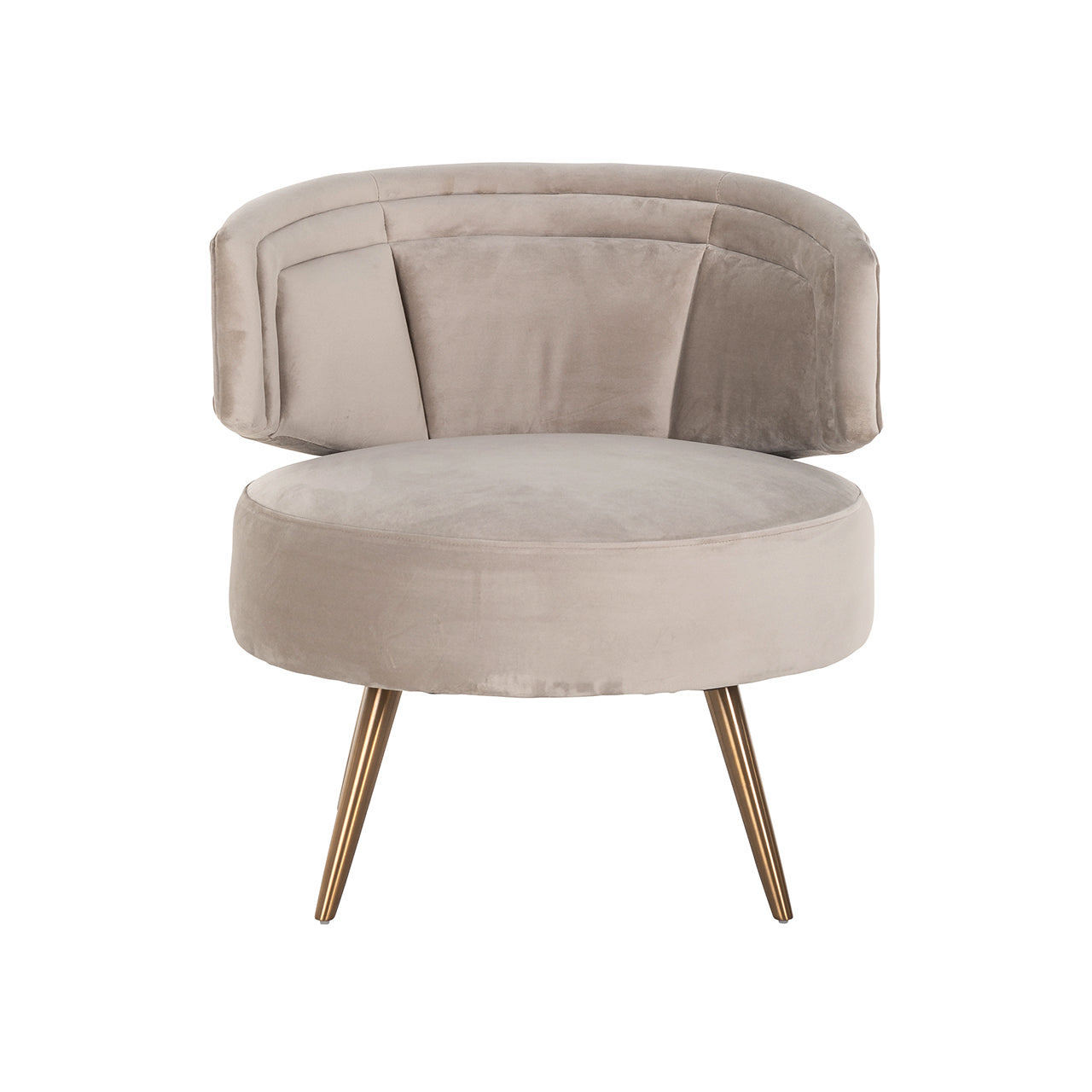Sillón de terciopelo color caqui avellana ignífugo (FR-Quartz 903 Caqui)