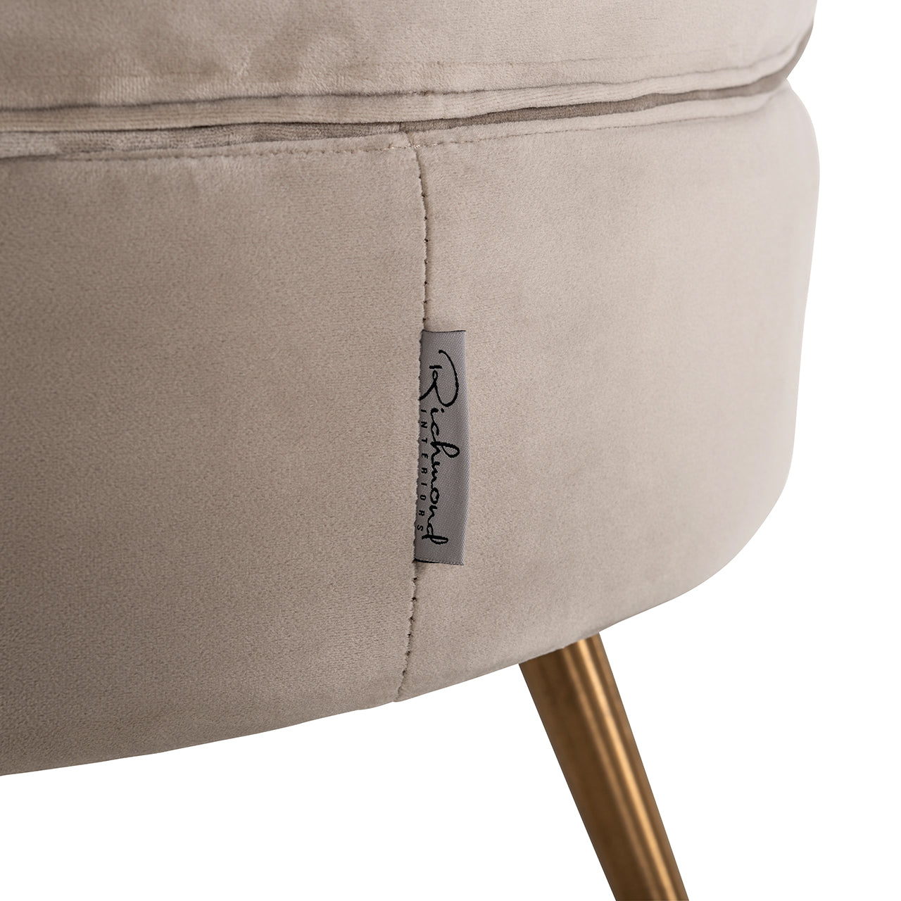 Sillón de terciopelo color caqui avellana ignífugo (FR-Quartz 903 Caqui)
